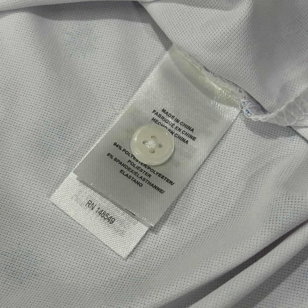 Kenneth Cole White Golf‎ Polo Shirt Illuminating Lights Mens Small NWT - Picture 3 of 7